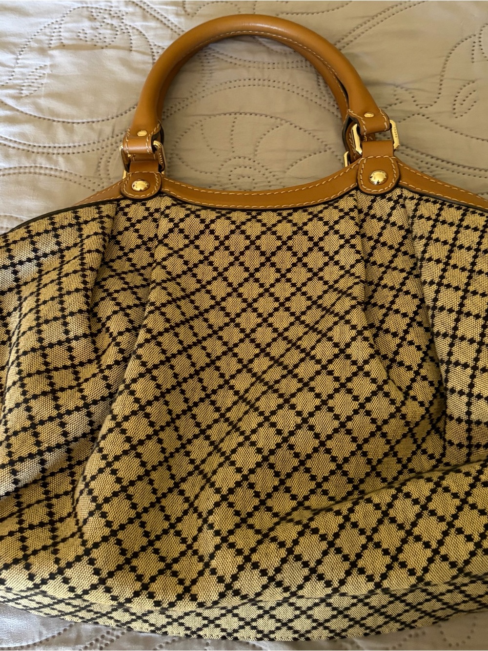 Gucci Sukey Brown Canvas Tote - Picture 7 of 11